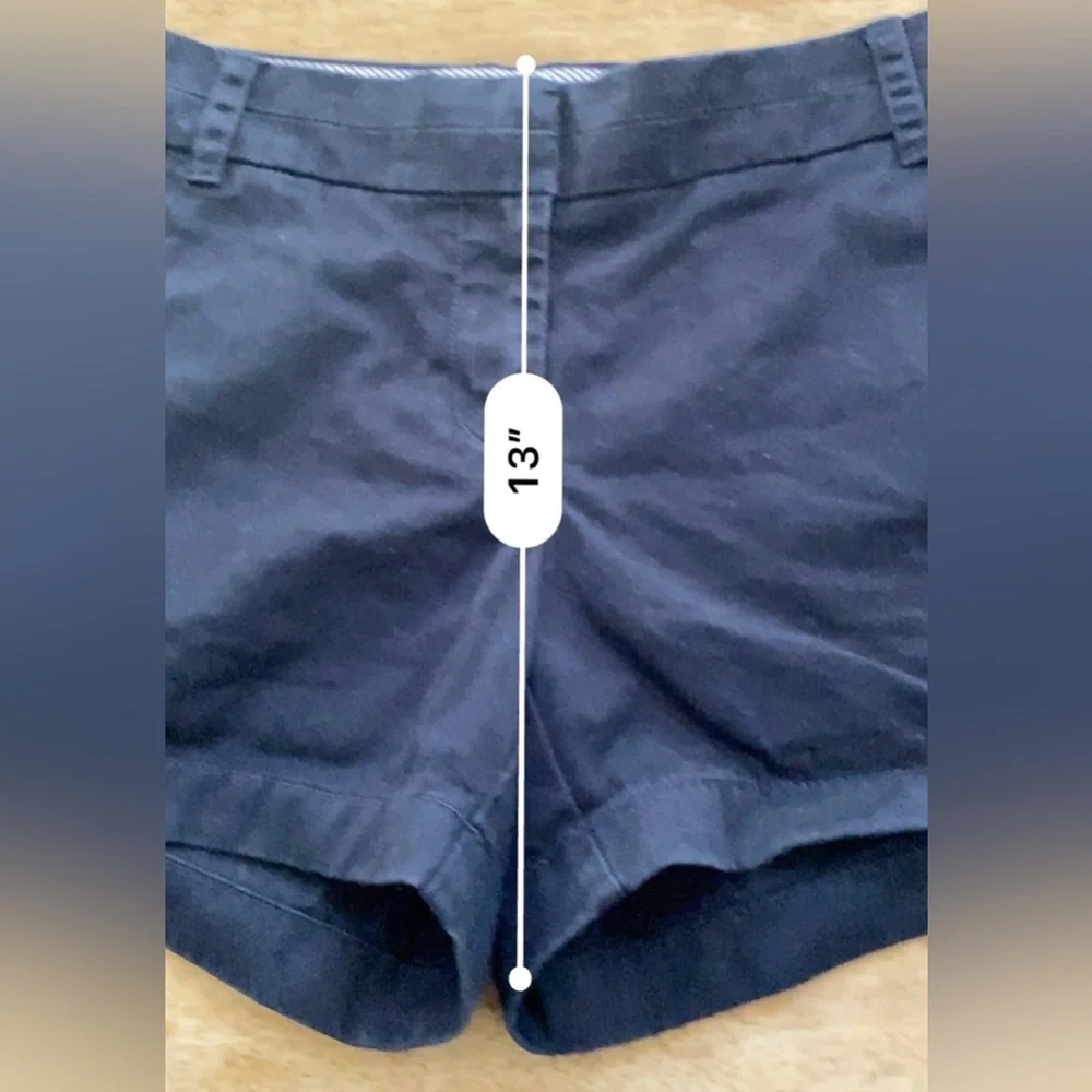 J‎ Crew Women’s Sz 4 4” Navy Chino Shorts